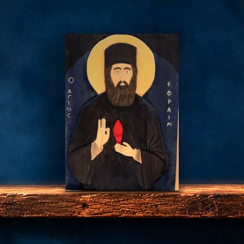 Άγιος Εφραίμ, όρθιο σε ράφι του εργαστηρίου
