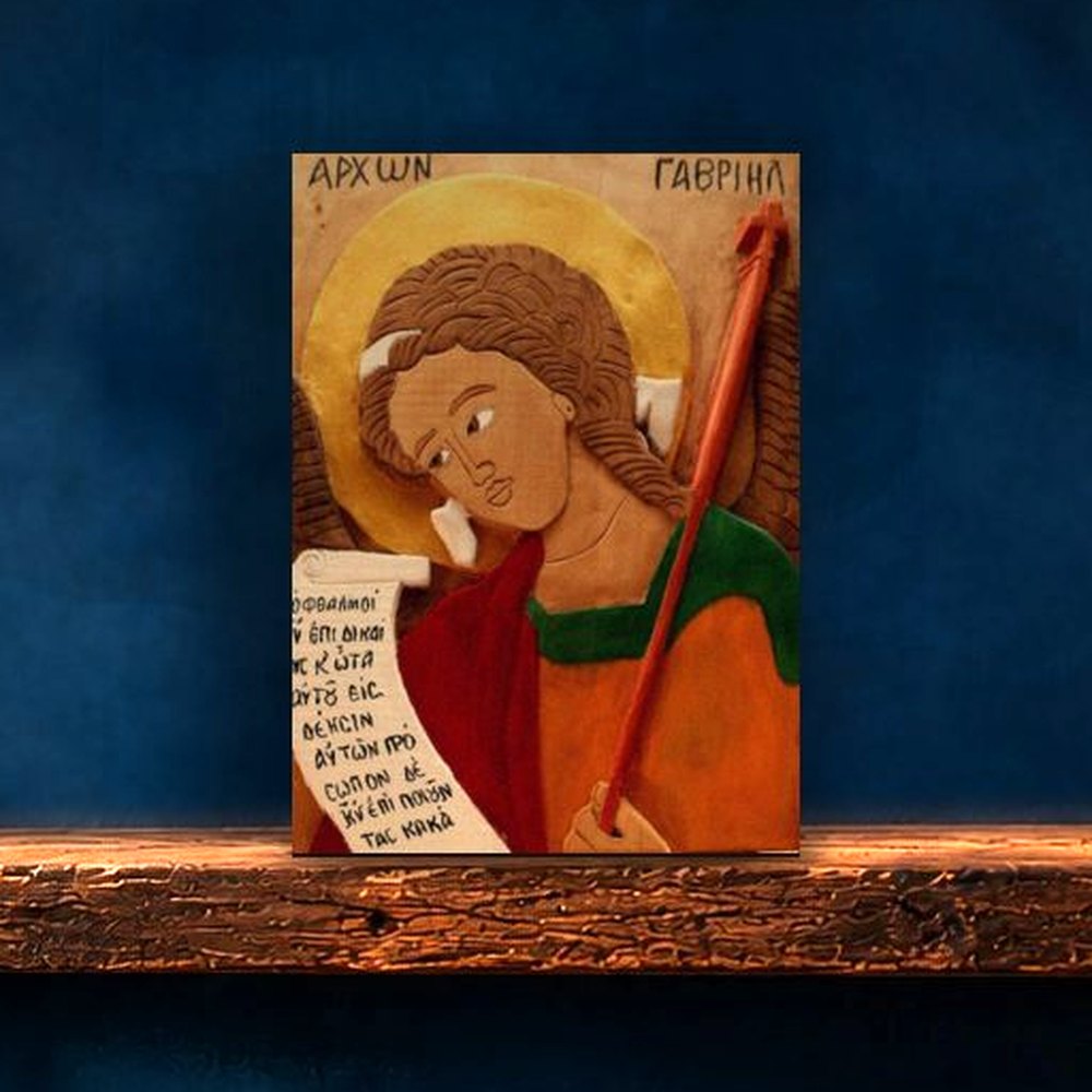 Αρχάγγελος Γαβριήλ, όρθιο σε ράφι του εργαστηρίου